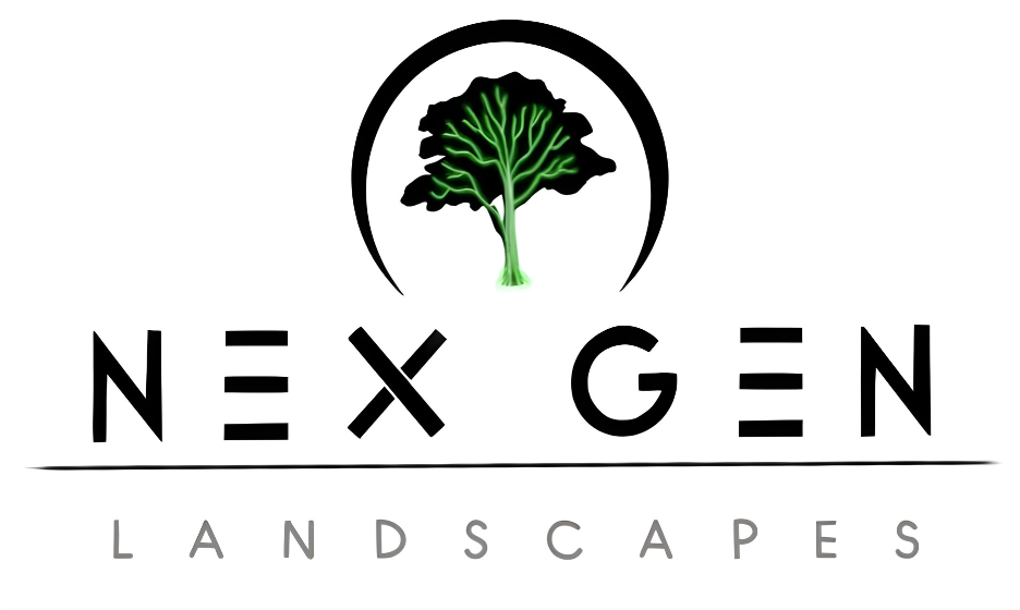 NexGen Landscapes logo with green and grey modern landscaping design