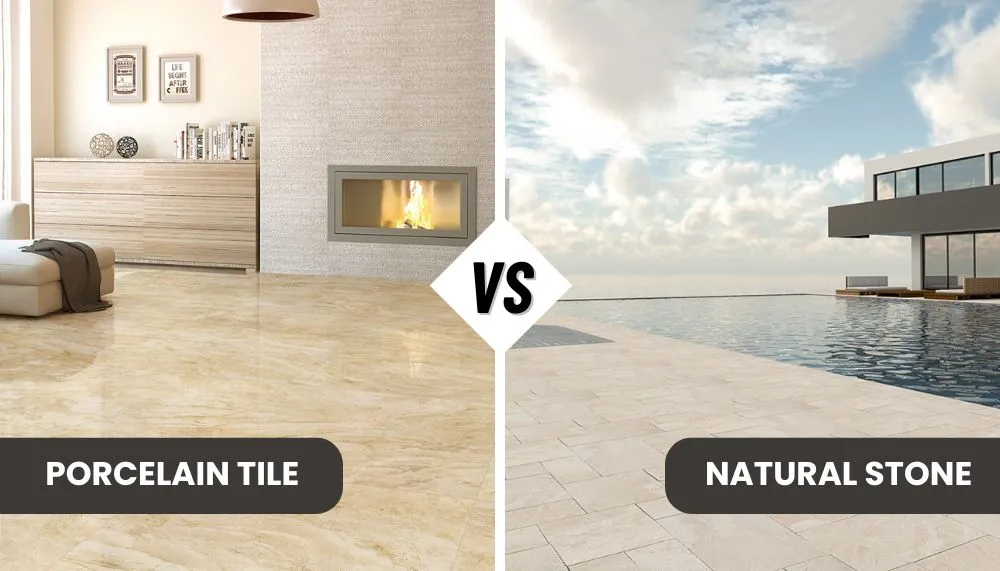 Porcelain vs Natural Stone Paving Poole | NexGen Landscapes